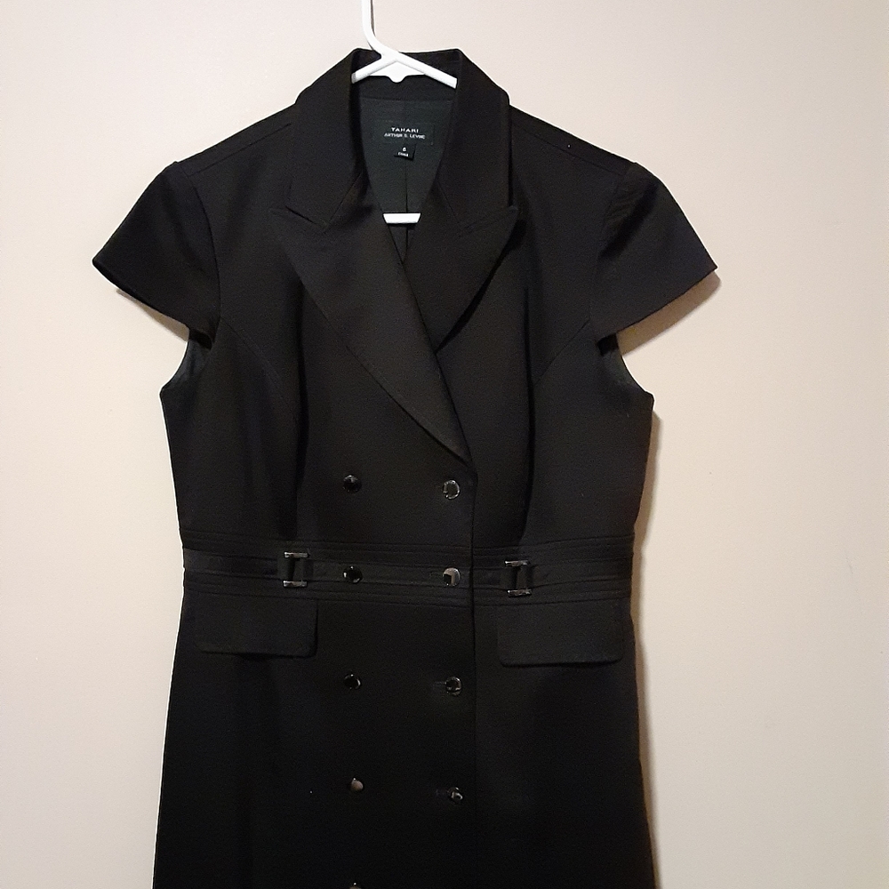 Tahari double breasted jacket dress